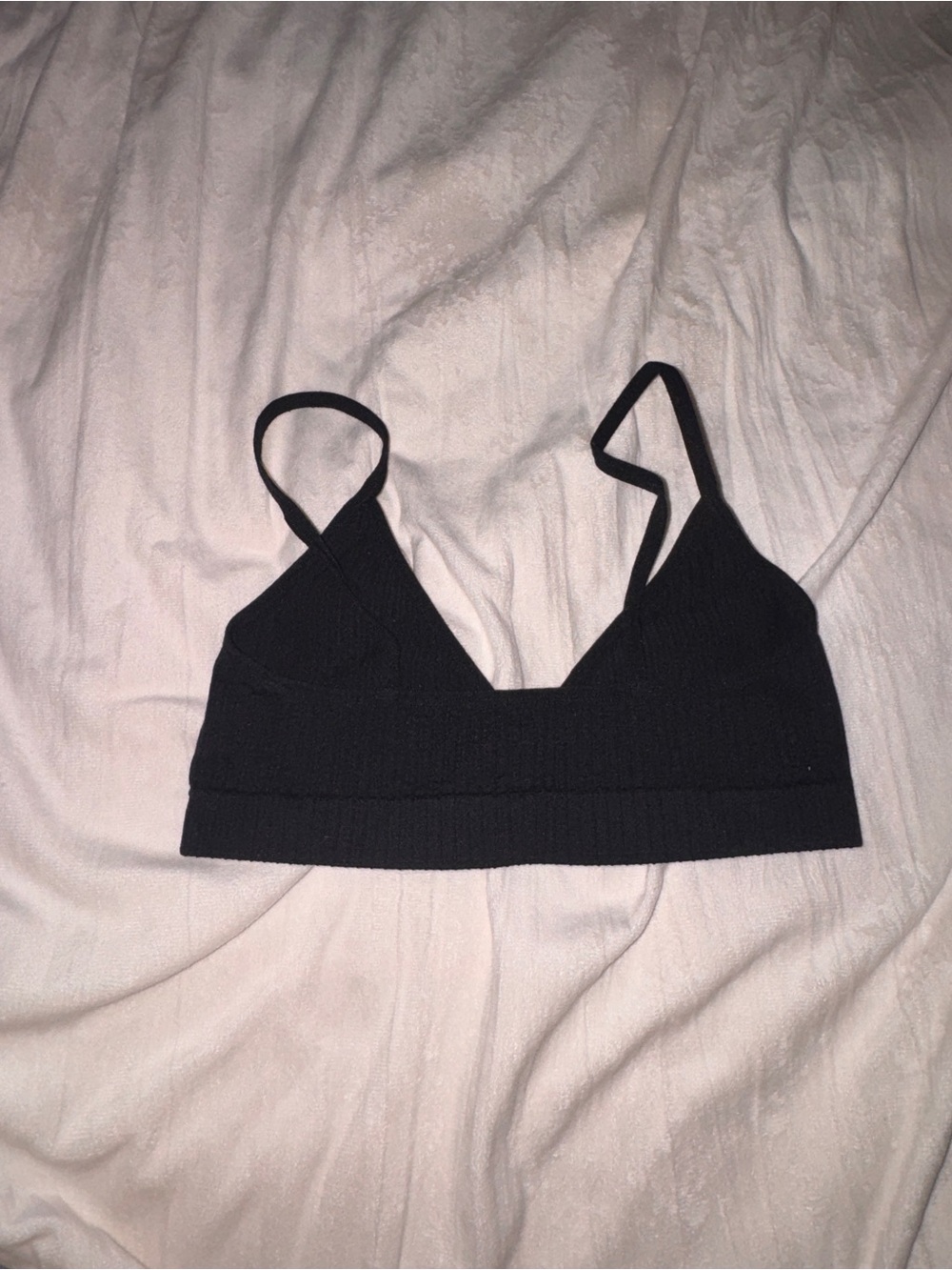 Black Ribbed Bralette - Picture 2 of 3